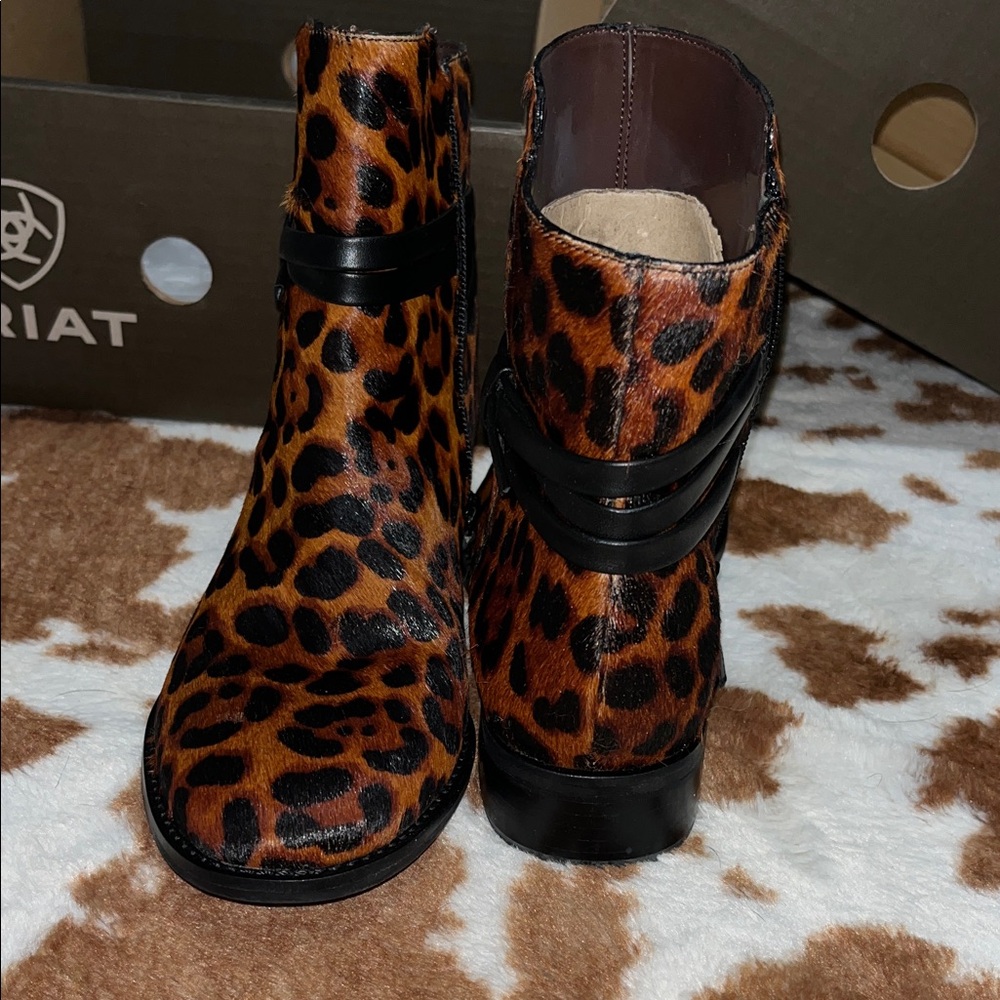 Talbots Leopard Print Ankle Booties - image 2